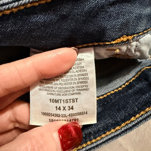 Women’s Wrangler High Rise Straight Leg Jeans Size 14 34 Inch Inseam - Picture 4 of 4